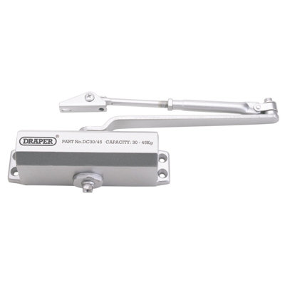 Draper Adjustable Automatic Door Closer for Doors Between 25kg and 45kg 62893