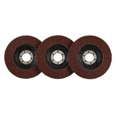Draper  Aluminium Oxide Flap Discs, 115 x 22.23mm, 80 Grit (Pack of 10) 83070