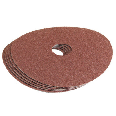 Draper Aluminium Oxide Sanding Disc, 115mm, 36 Grit (Pack of 5) 58610