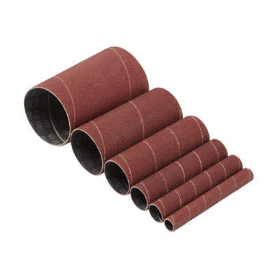 Draper Assorted Aluminium Oxide Sanding Sleeves, 115mm, 80 Grit (Pack of 6) 08407