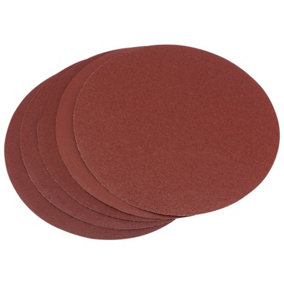 Draper Assorted Self-Adhesive Aluminium Oxide Sanding Discs, 200mm (Pack of 5) 54665