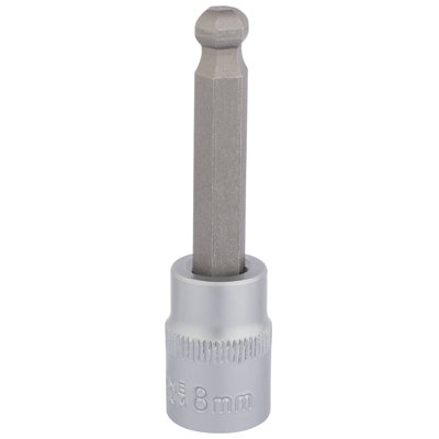 Draper Ball End Hexagonal Socket Bits, 3/8" Sq. Dr., 8mm 16291