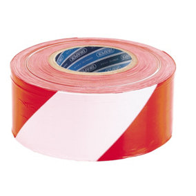 Draper  Barrier Tape Roll, 75mm x 500m, Red and White 66041