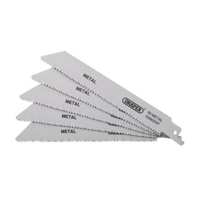 Draper  Bi-metal Reciprocating Saw Blades for Metal, 150mm, 10-14tpi (Pack of 5) 43463