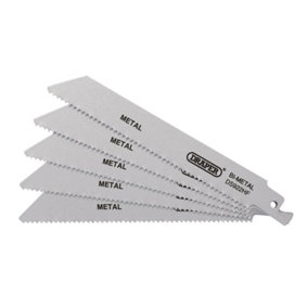Draper  Bi-metal Reciprocating Saw Blades for Metal, 150mm, 10tpi (Pack of 5) 43460