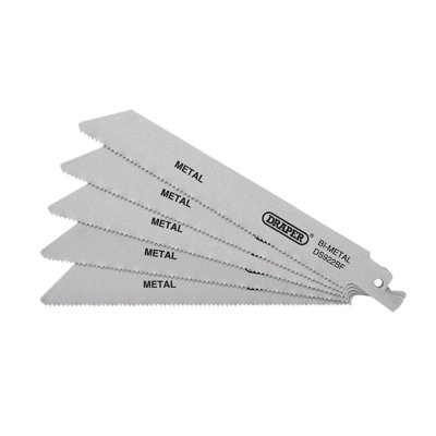 Draper  Bi-metal Reciprocating Saw Blades for Metal, 150mm, 14tpi (Pack of 5) 43459