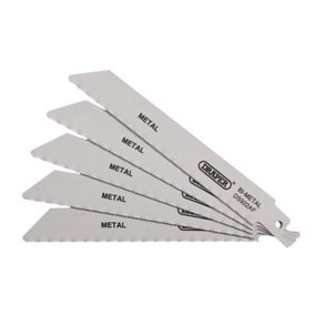 Draper  Bi-metal Reciprocating Saw Blades for Metal Cutting, 150mm, 24tpi (Pack of 5) 43444