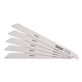 Draper  Bi-metal Reciprocating Saw Blades for Metal Cutting, 225mm, 18tpi (Pack of 5) 38631