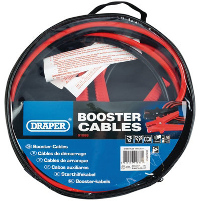 Draper  Booster Cables, 3m x 18mm² 91888