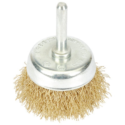 Draper Brassed Steel Crimped Wire Cup Brush, 50mm 41432 | DIY at B&Q