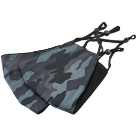 Draper Camo Fabric Resuable Face Masks, Blue (Pack of 2) 94962