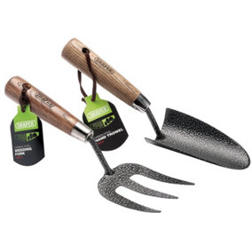 Draper  Carbon Steel Heavy Duty Hand Fork and Trowel Set with Ash Handles (2 Piece) 83776