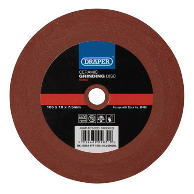 Draper  Ceramic Grinding Disc, 105 x 10 x 7.5mm 03353
