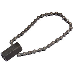 Draper Chain Oil Filter Wrench, 1/2" Sq. Dr. or 24mm, 130mm Capacity 77592