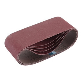 Draper  Cloth Sanding Belt, 75 x 457mm, Assorted Grit (Pack of 5) 09237