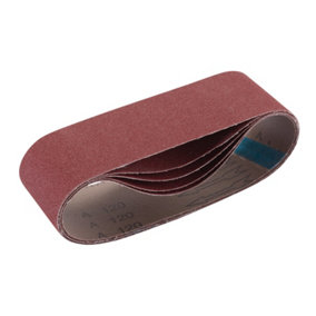 Draper  Cloth Sanding Belt, 75 x 533mm, 120 Grit (Pack of 5) 09241