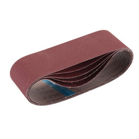 Draper  Cloth Sanding Belt, 75 x 533mm, Assorted Grit (Pack of 5) 09246