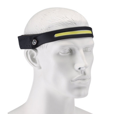 Draper  COB LED Rechargeable 2-in-1 Head Torch with Wave Sensor, 3W, USB-C Cable Supplied  28236