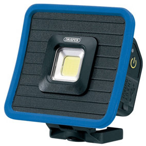 Draper COB LED Rechargeable Mini Flood Light and Power Bank, 10W, 1000 Lumens, USB-C Cable Supplied  88595