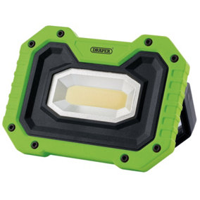 Draper  COB LED Worklight, 5W, 500 Lumens, Green, 4 x AA Batteries Supplied 87919