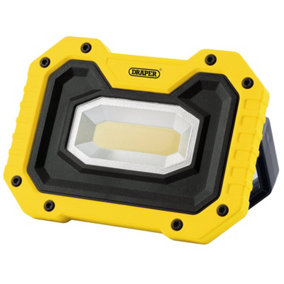 Draper  COB LED Worklight, 5W, 500 Lumens, Yellow, 4 x AA Batteries Supplied 88008