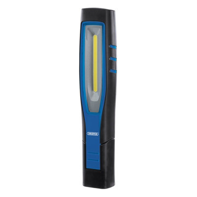 Draper  COB/SMD LED Rechargeable Inspection Lamp, 10W, 1,000 Lumens, Blue, 1 x USB Cable, 1 x Charger 11764