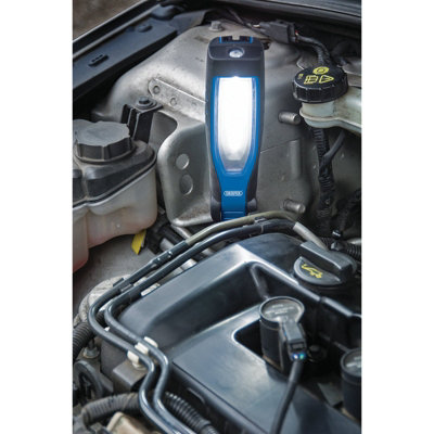 Draper COB/SMD LED Rechargeable Inspection Lamp, 7W, 700 Lumens, Blue ...