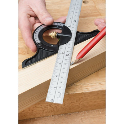 Squadra Combinata Draper 34704 Da 300 Mm - Strumento Professionale Per Misura E Tracciatura