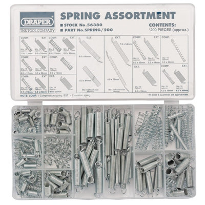 Draper Compression and Extension Spring Assortment (200 Piece) 56380