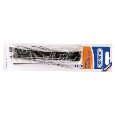 Draper Coping Saw Blades for 64408 and 18052 Coping Saws, 15tpi (Pack of  10) 64416