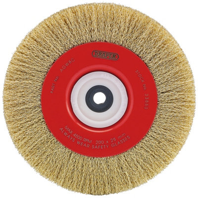 Draper  Crimped Steel Wire Brushes, 200 x 25mm 33880