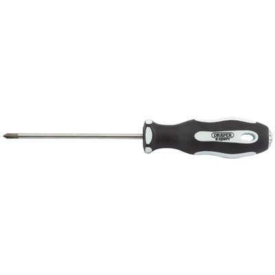 Draper Cross Slot Soft Grip Screwdriver, No.0 x 75mm 34982