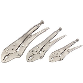 Draper Curved Jaw Self Grip Pliers Set (3 Piece) (14040)