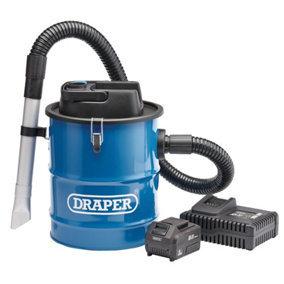 Draper D20 20V Ash Vacuum Cleaner, 1 x 3.0Ah Battery, 1 x Fast Charger 95170
