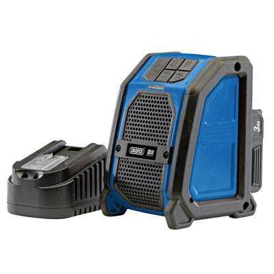 Draper D20 20V Wireless Speaker with 1 x 3.0Ah Battery and Charger  94903