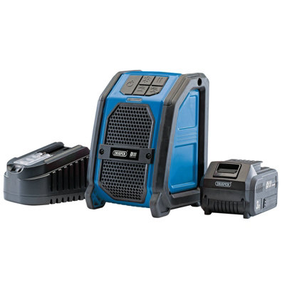 Draper D20 20V Wireless Speaker with 1 x 3.0Ah Battery and Charger  94903