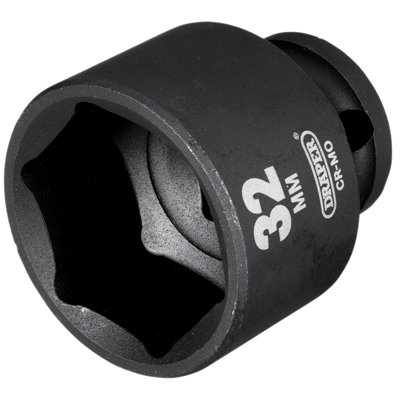 Draper Draper Hi-TORQ Impact Socket, 1/2" Sq. Dr., 32mm 20189