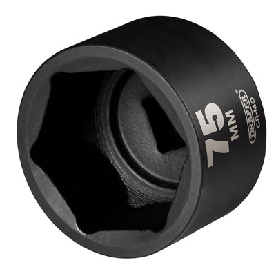 Draper Draper HI-TORQ Impact Socket, 1" Square Drive, 75mm - 08504 - 6-Point CR-MO Steel  08504