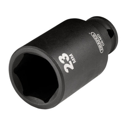 Draper Draper HI-TORQ Metric Deep Impact Socket, 3/8" Sq. Dr., 23mm  20181