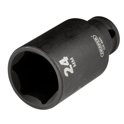 Draper Draper HI-TORQ Metric Deep Impact Socket, 3/8" Sq. Dr., 24mm  20182