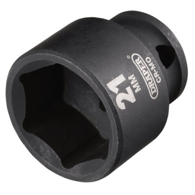 Draper Draper HI-TORQ Metric Impact Socket, 3/8" Sq. Dr., 21mm  20169