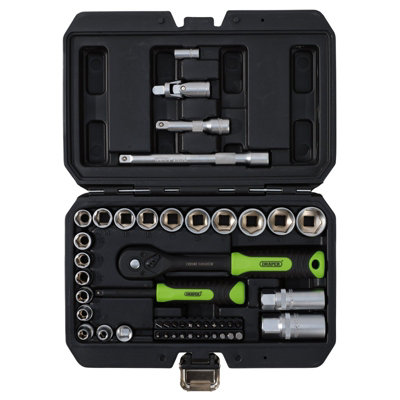 Draper Draper HI-TORQ Metric Socket and Bit Set, 1/4" and 3/8" Sq. Dr. (48 Piece) 24235
