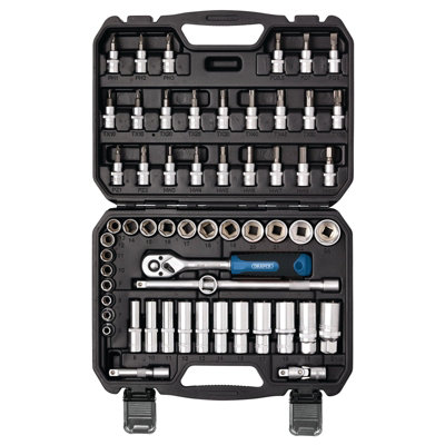 Draper Draper HI-TORQ Metric Socket and Bit Set, 3/8" Sq. Dr. (58 Piece) 24228