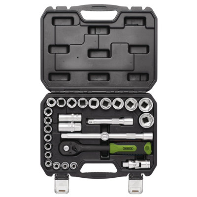 Draper Draper HI-TORQ Metric Socket Set, 1/2" Sq. Dr. (27 Piece) 24234