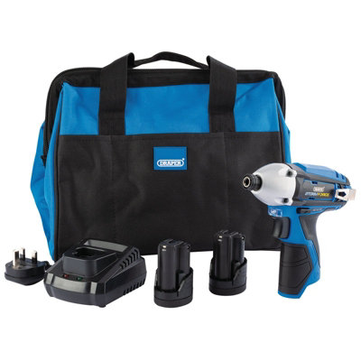 Draper Draper Storm Force 10.8V Power Interchange Impact Driver Kit, 2 ...