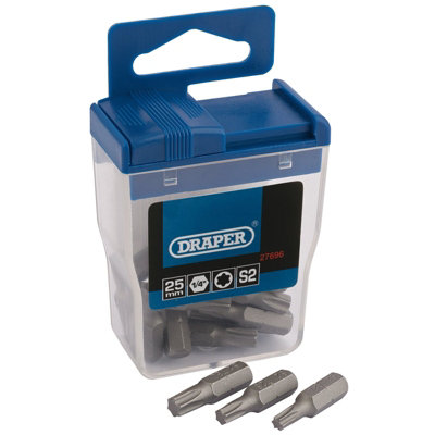 Draper Draper TX-STAR 25mm Long Insert Bits 20 x Assorted 27696