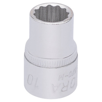 Draper Elora Bi-Hexagon Socket, 3/8" Sq. Dr., 10mm 25862