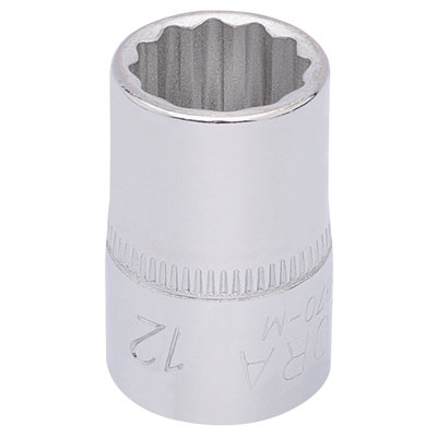 Draper Elora Bi-Hexagon Socket, 3/8" Sq. Dr., 12mm 25888