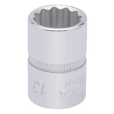 Draper Elora Bi-Hexagon Socket, 3/8" Sq. Dr., 13mm 25896