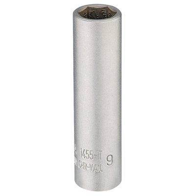 Draper Elora Deep Socket, 1/4" Sq. Dr., 9mm 58729